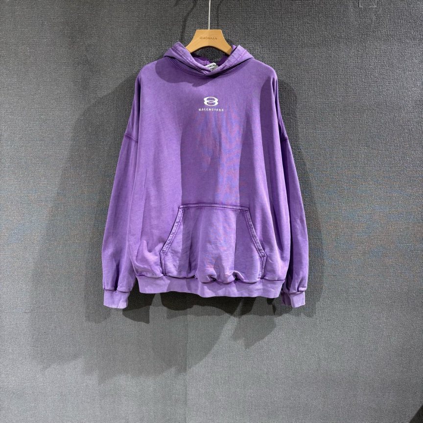 99新 Balenciaga/巴黎世家 双环帽衫卫衣 99新1码/2399