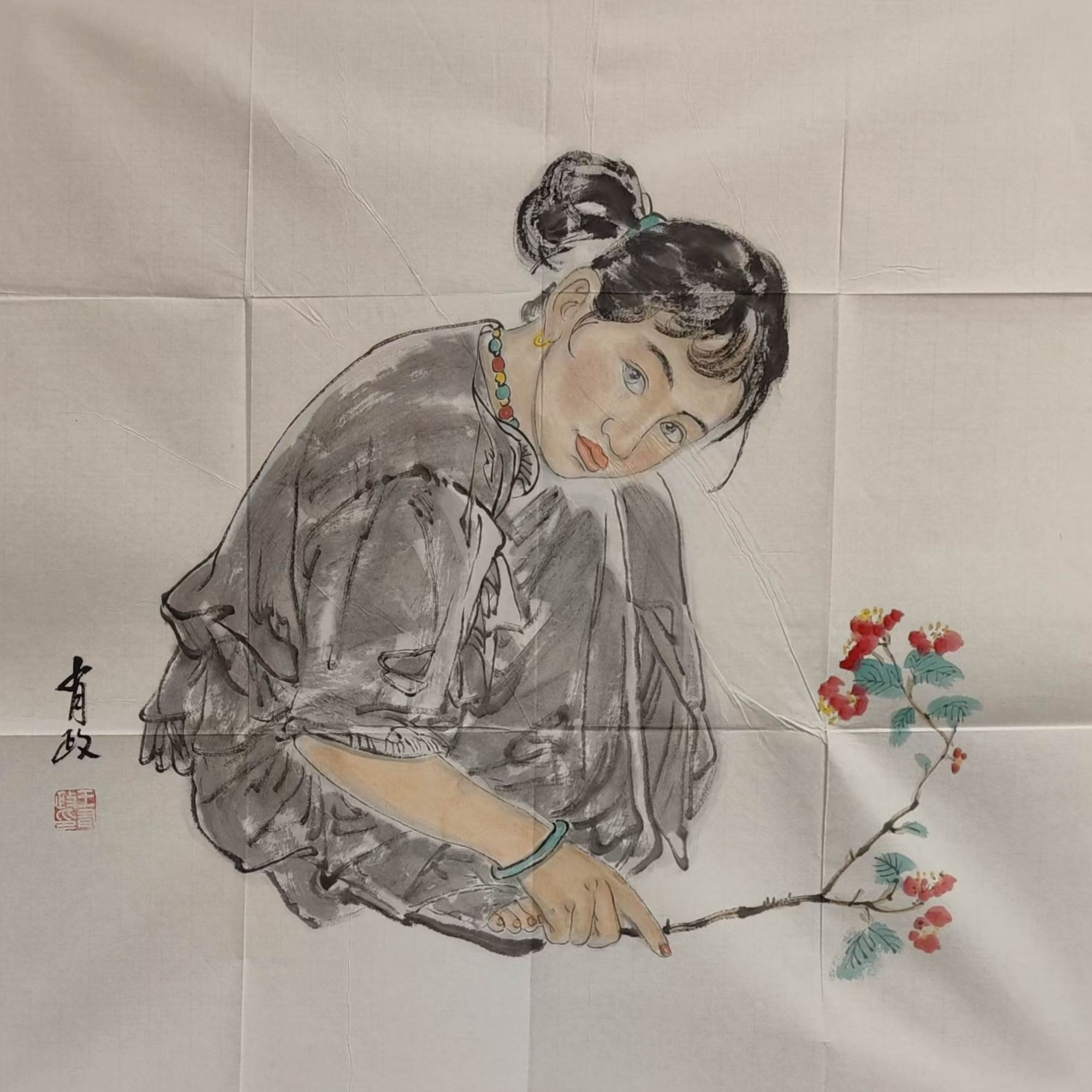 【人物画】  68x68    CP-40522    画心