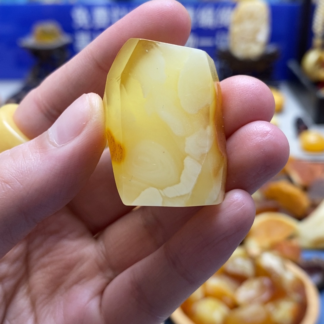 定制蜜蜡未镶嵌传世琥珀蜜蜡定制 金白桶珠