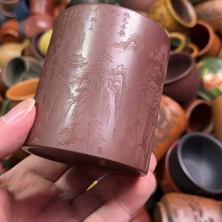 紫砂茶杯全手工紫砂主人杯