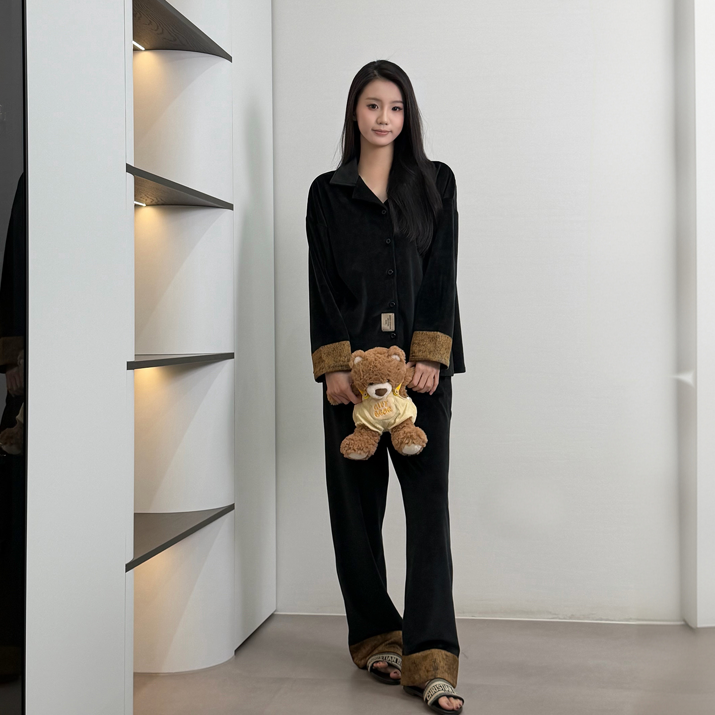 【海岛绒】睡衣女士秋冬款加厚加绒长袖大码家居服春秋套装A