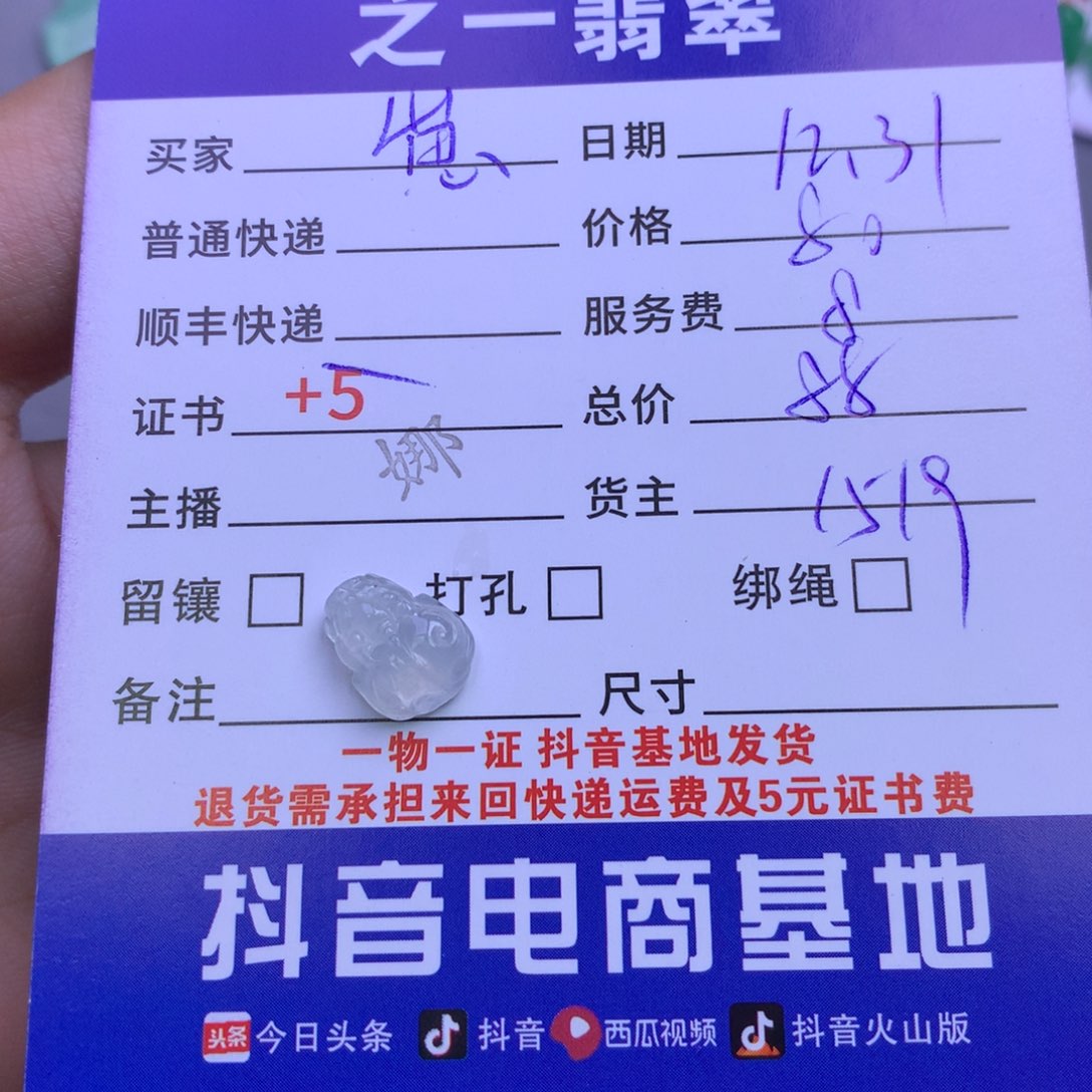 颈饰未镶嵌翡翠崽*