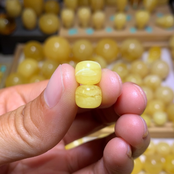 蜜蜡裸石未镶嵌天然俄料白花蜜蜡精工老型9.2