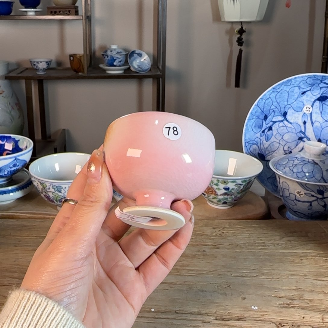 杯景德镇陶瓷柴烧多人