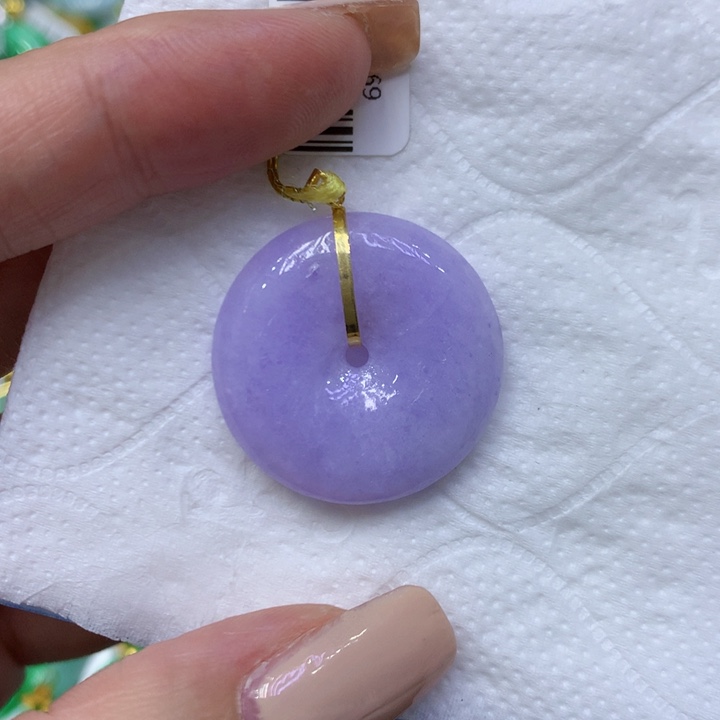 颈饰18K金镶嵌翡翠