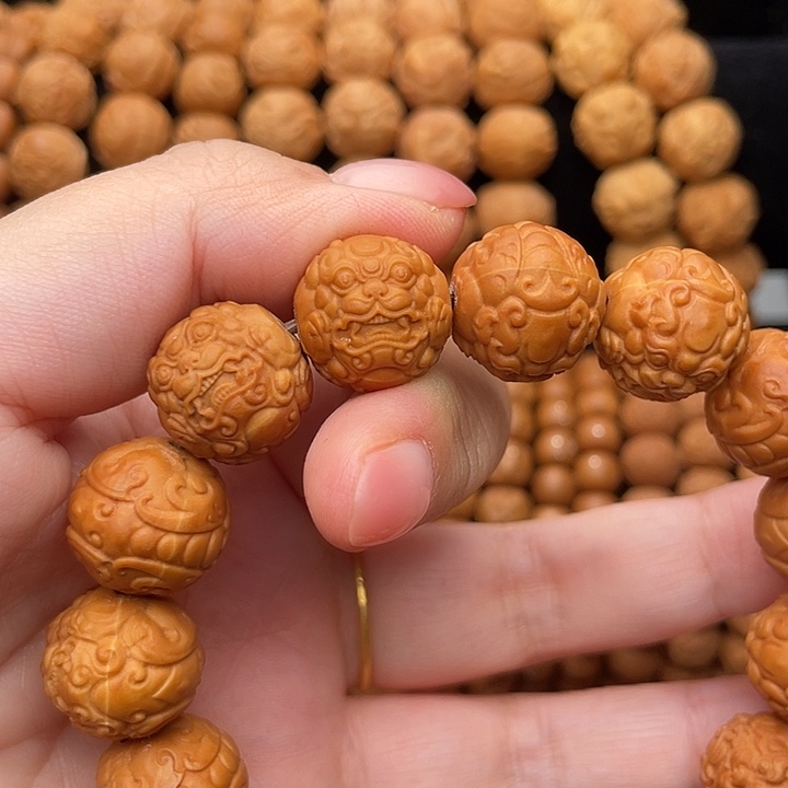 猴头核桃吊坠全品反油横版貔貅