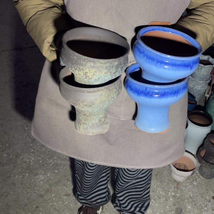 花盆紫砂口14高15瑕疵瑕疵