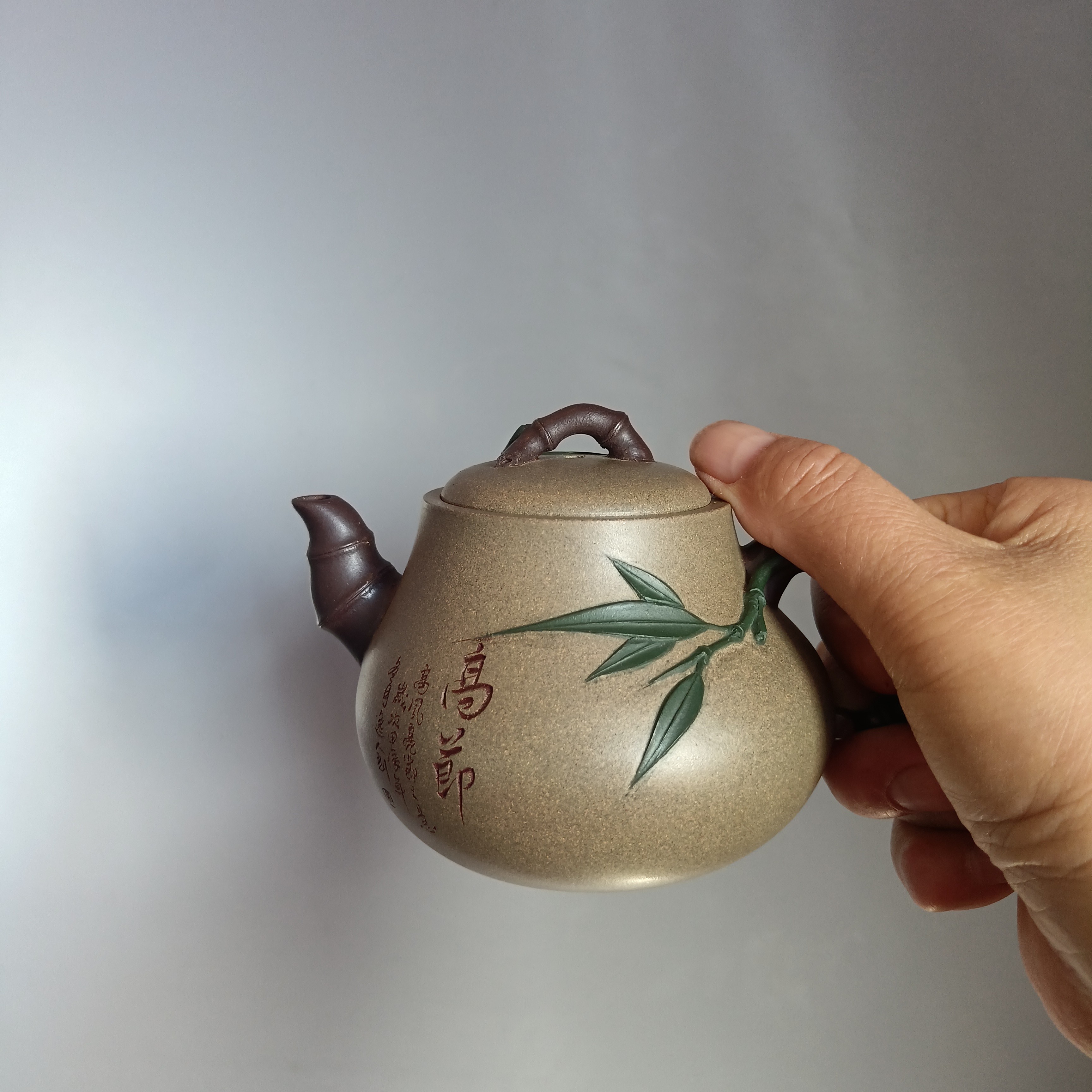精工半手竹节小佛肚，原矿紫砂青段泥料，300cc紫砂壶茶具泡茶壶