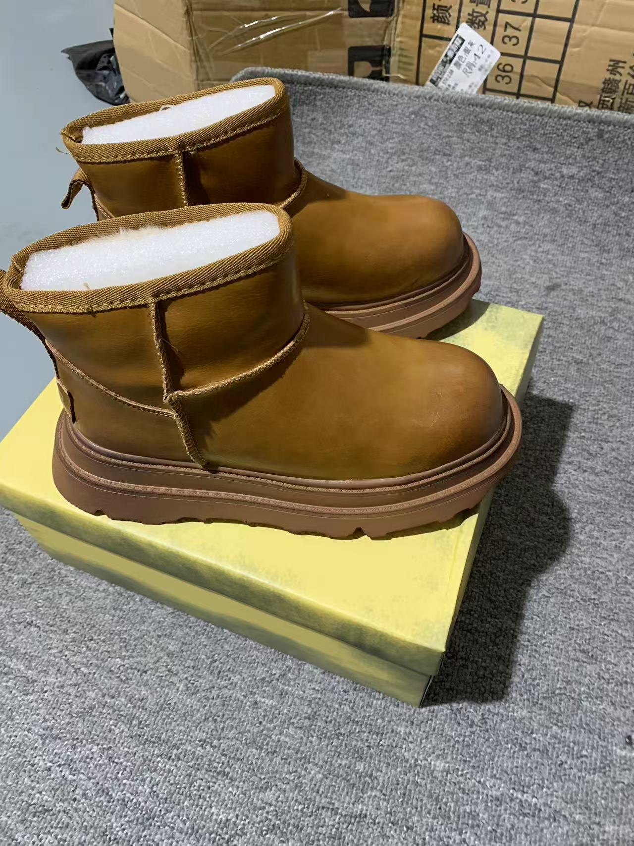 温州 大厂 厚底全皮雪地靴3308