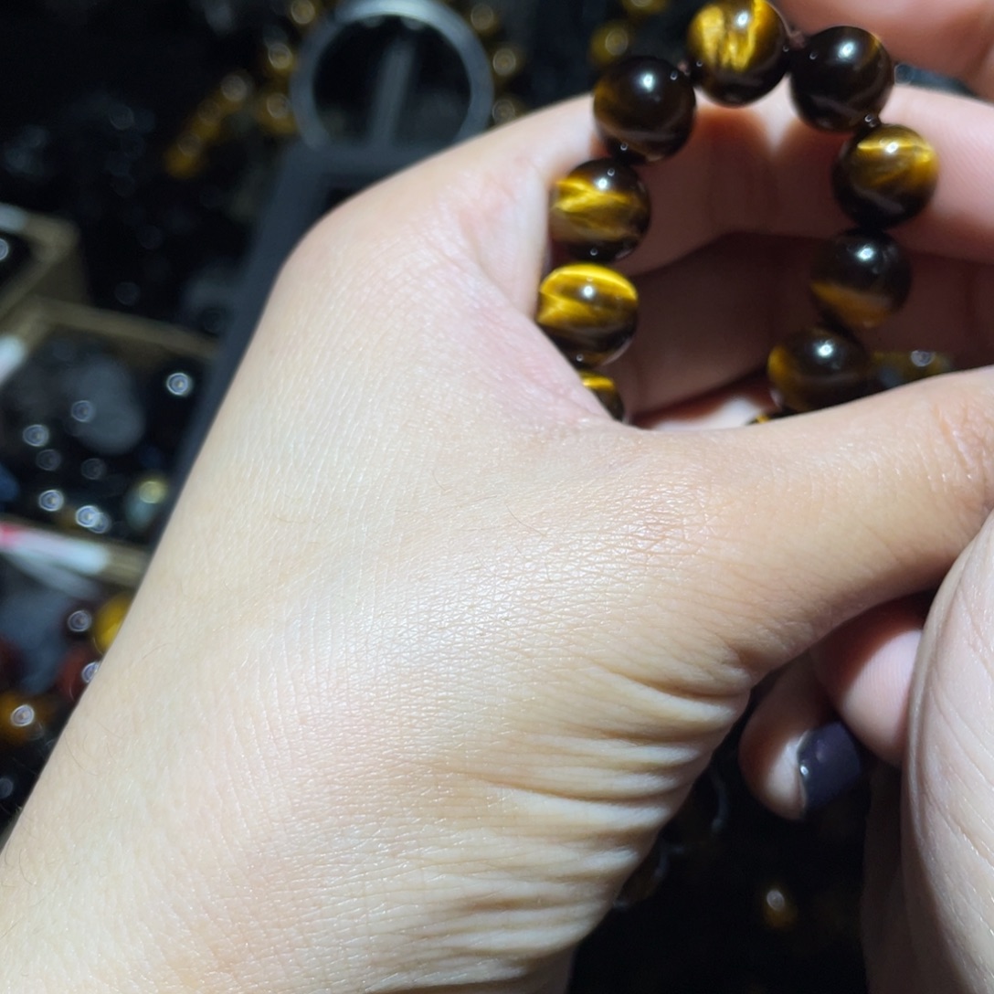 林***吧黑曜岩未镶嵌手链