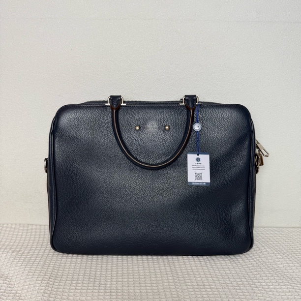 95新 LouisVuitton/路易威登 4969/男士商务蓝色全皮公文包