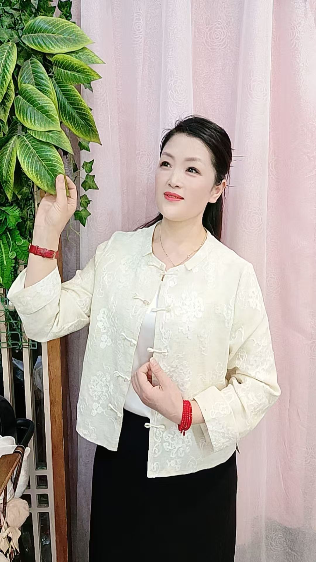 【天丝亚麻】夏季新中式国风时尚盘扣气质温柔绣花防晒薄款立领衬衣