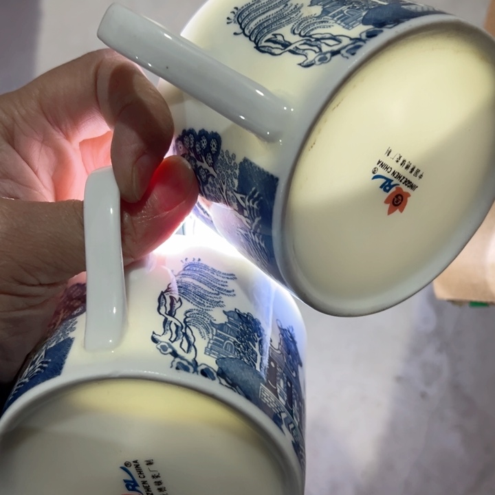 杯古典园林老两个陶瓷