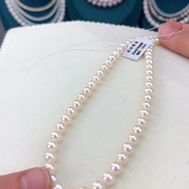 淡水珍珠颈饰银S925镶嵌卡7炫彩高品