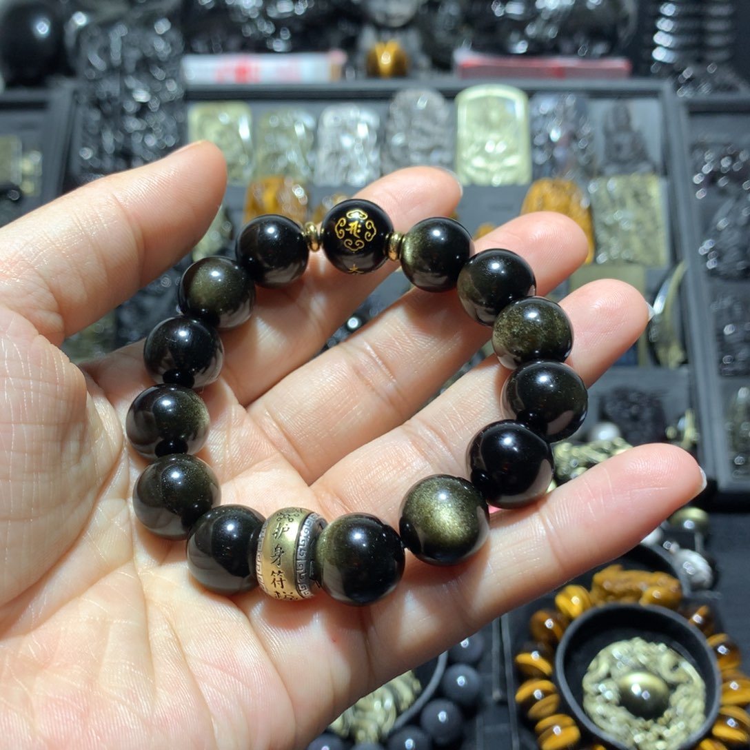 黑曜岩手链未镶嵌天**间