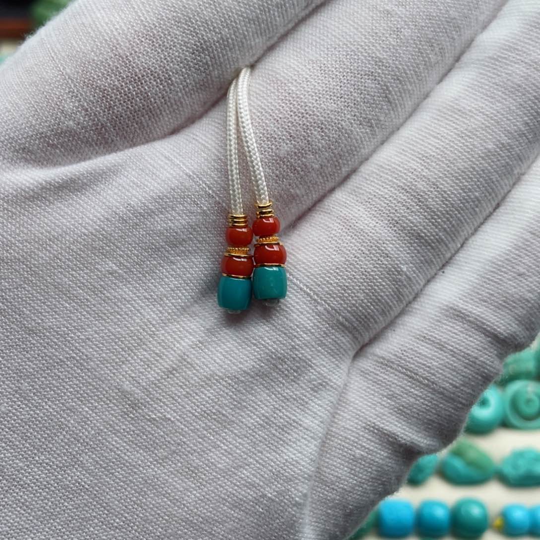 18K金镶嵌绿松石珠宝奇石