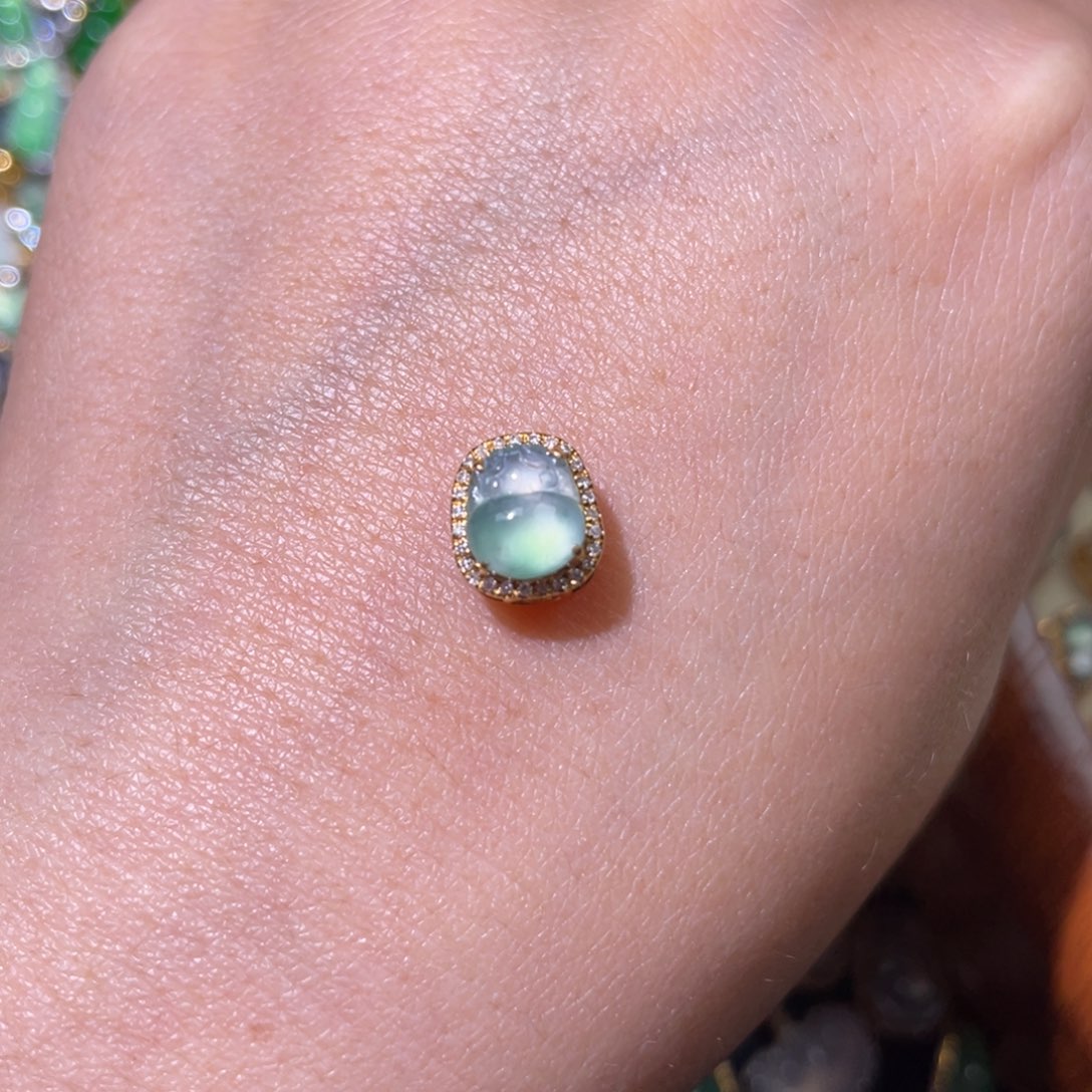 翡翠颈饰18K金镶嵌天然