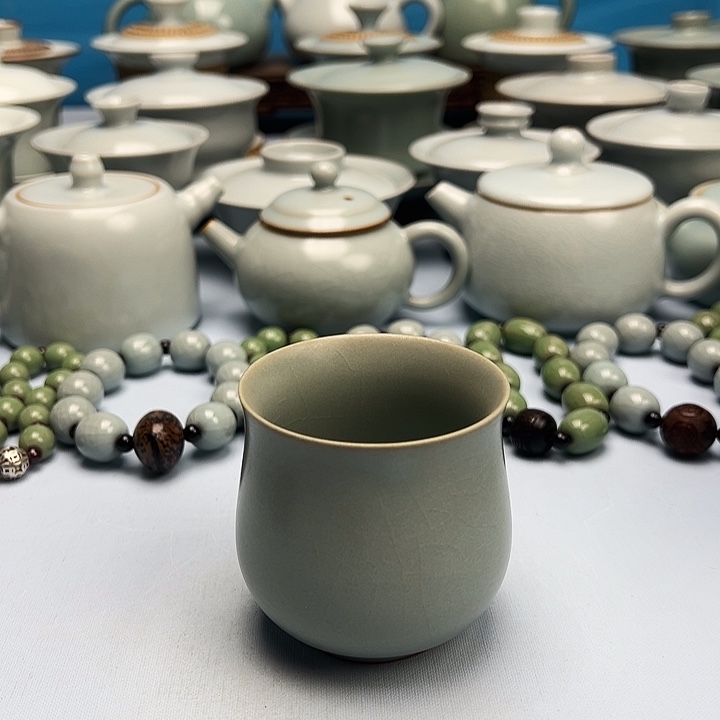 杯仿古釉束腰杯原矿原釉原产地