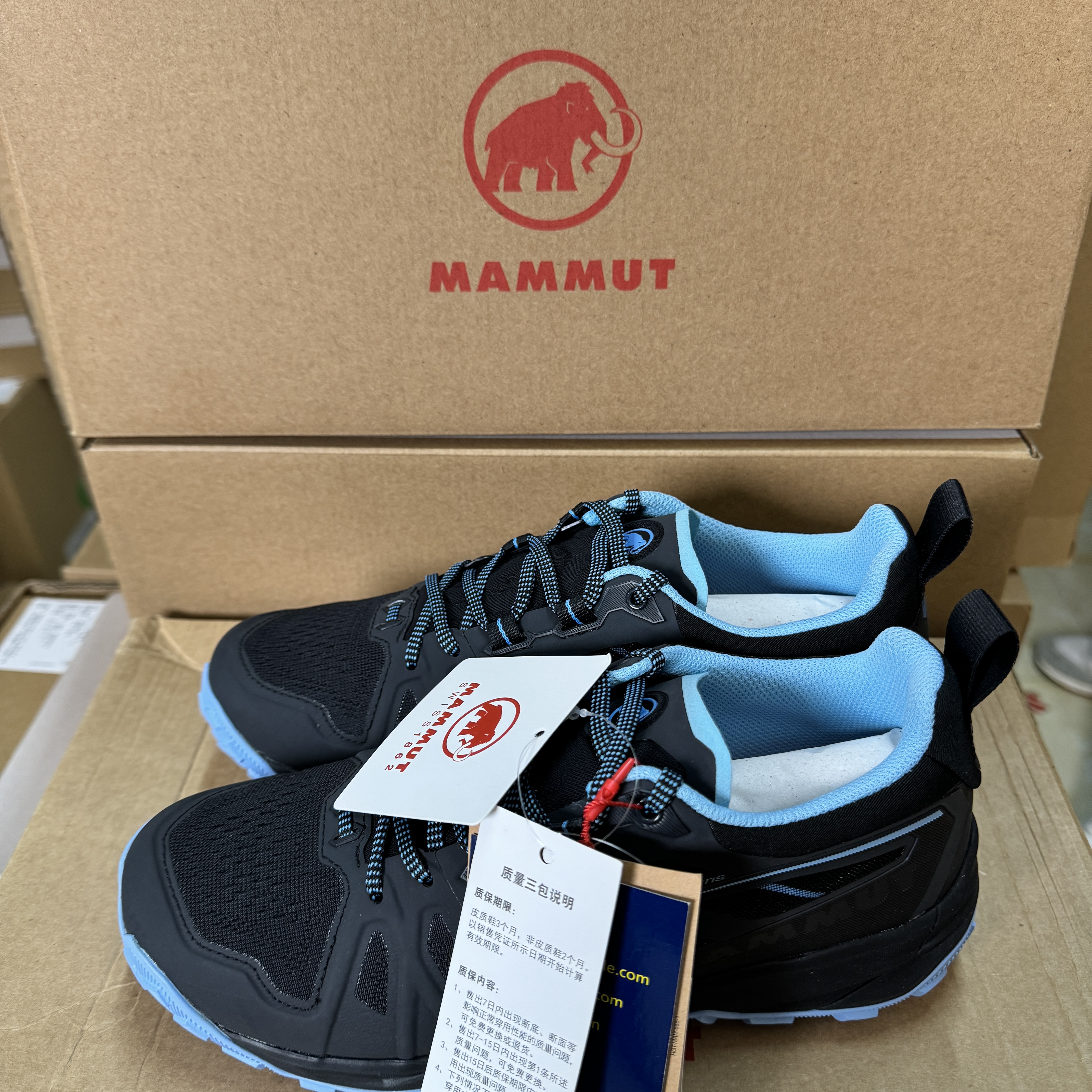 【壹号仓】MAMMUT猛犸象 黑色 运动鞋 3030-03440