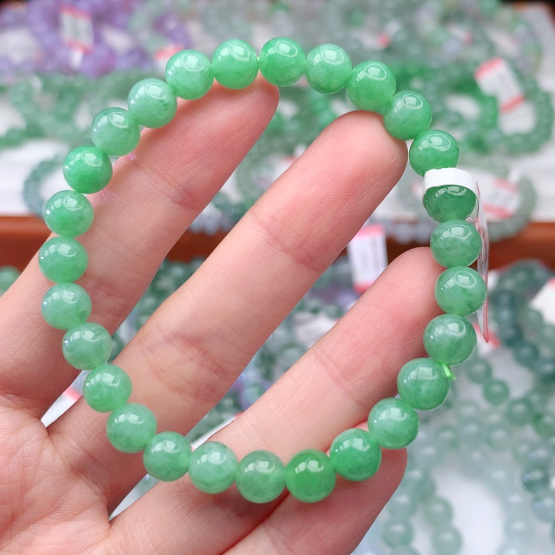 翡翠手链未镶嵌翡翠7mm