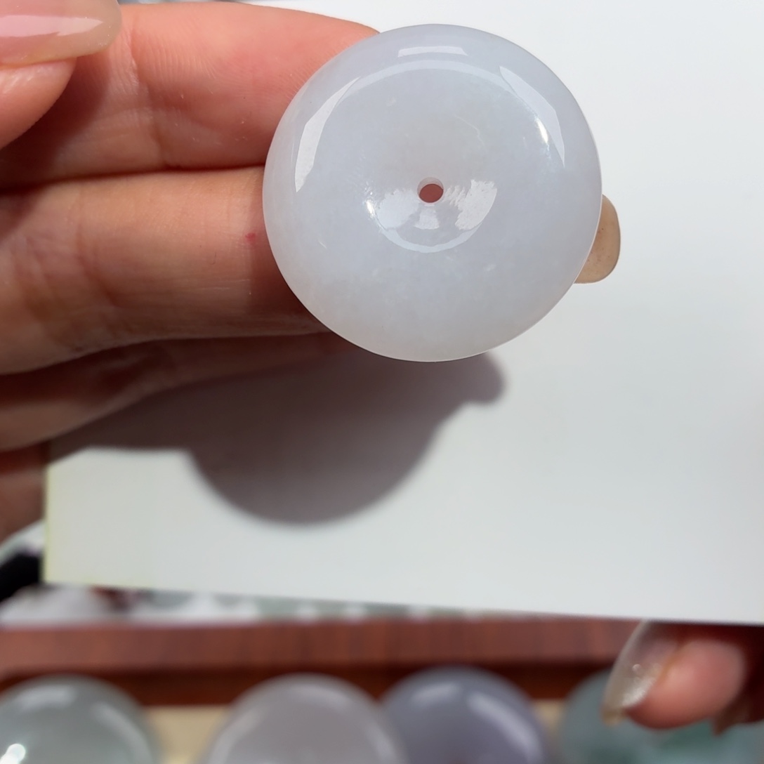 翡翠未镶嵌颈饰平安扣吊坠卡26/6.8