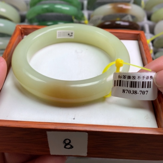 和田玉手镯未镶嵌55