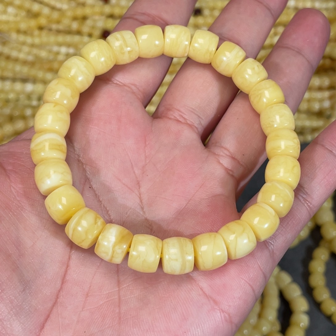 蜜蜡裸石未镶嵌蜜蜡手串10mm