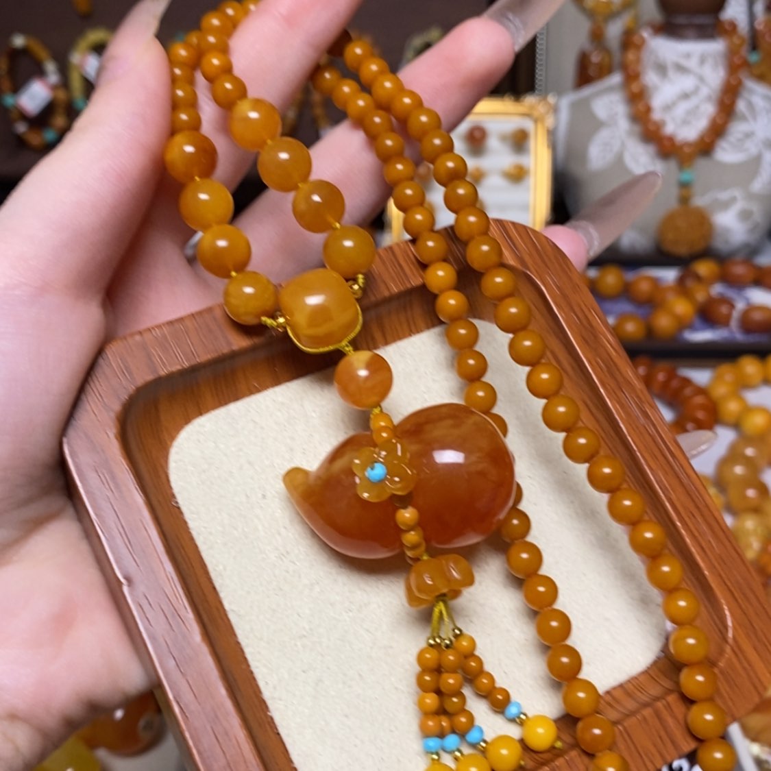 【闪购商品】蜜蜡颈饰未镶嵌项链