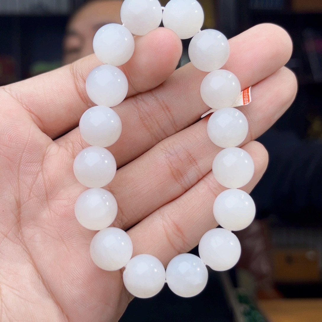 和田玉未镶嵌手串天然和田玉13年新疆且末天泰卡12