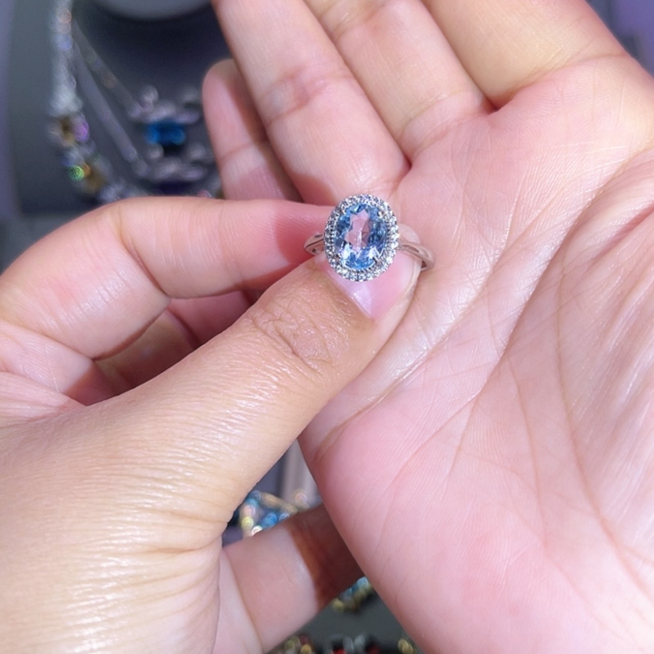 【闪购商品】托帕石戒指银S925镶嵌