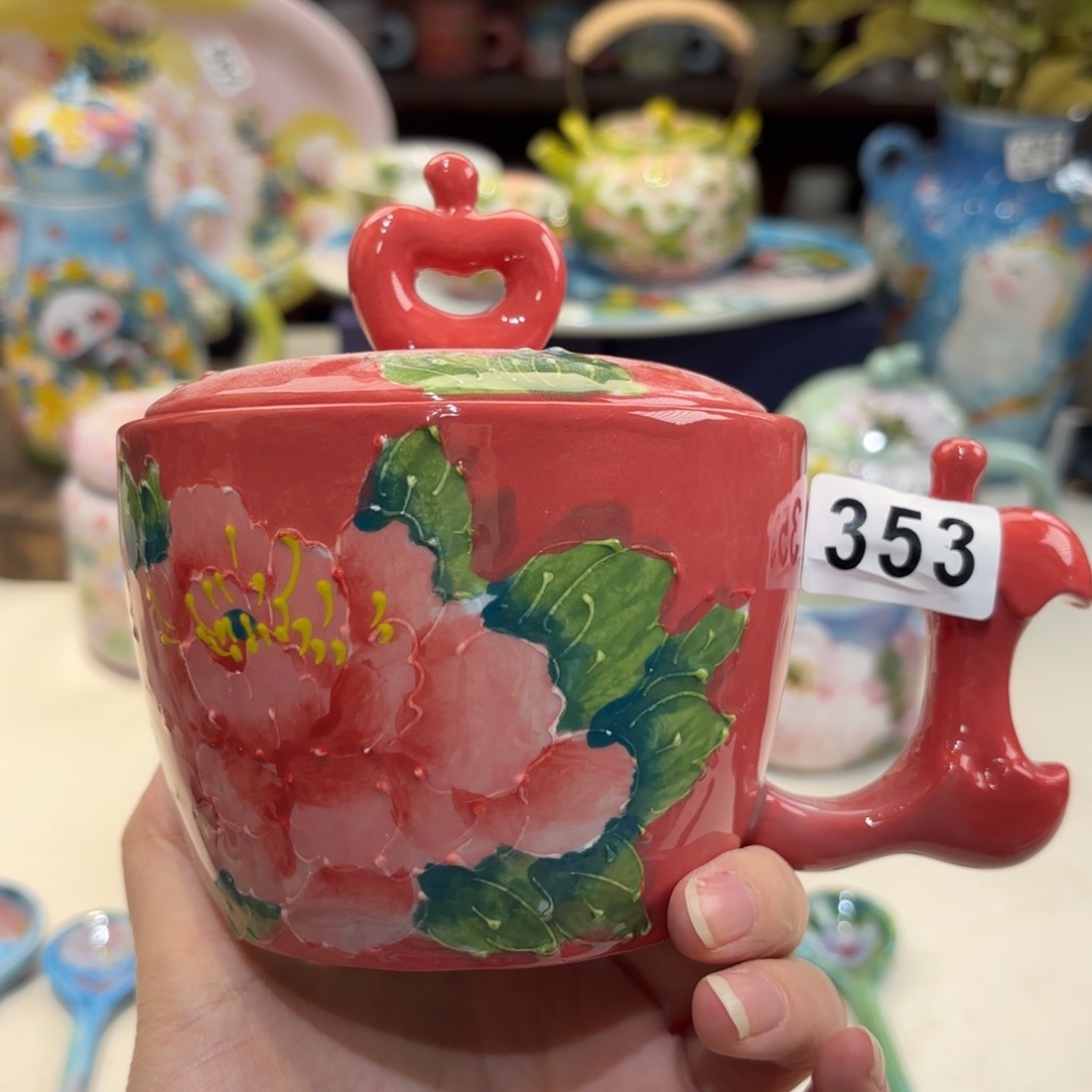 景德镇手绘高温釉下彩陶瓷茶具