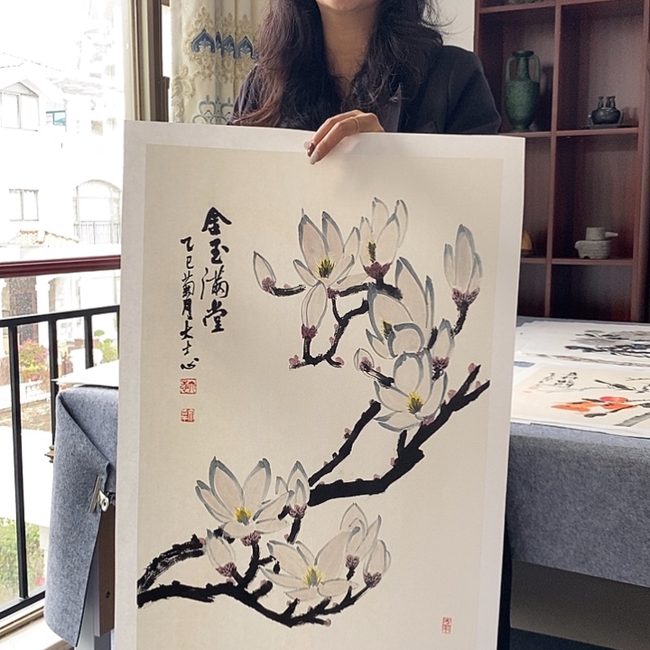 国画纯手绘写意画作42*63