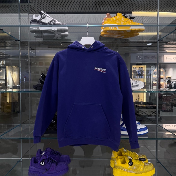 99新 Balenciaga/巴黎世家 蓝色可乐卫衣 S码 1444