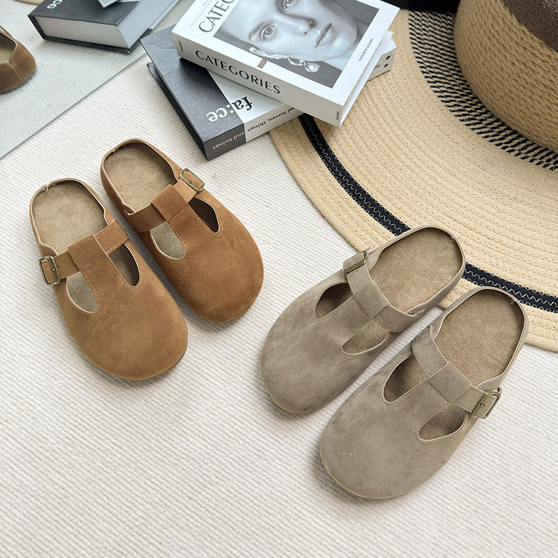 内增高3CM2025年春夏新款勃肯鞋厚底包头拖博肯软底外穿拖鞋7285