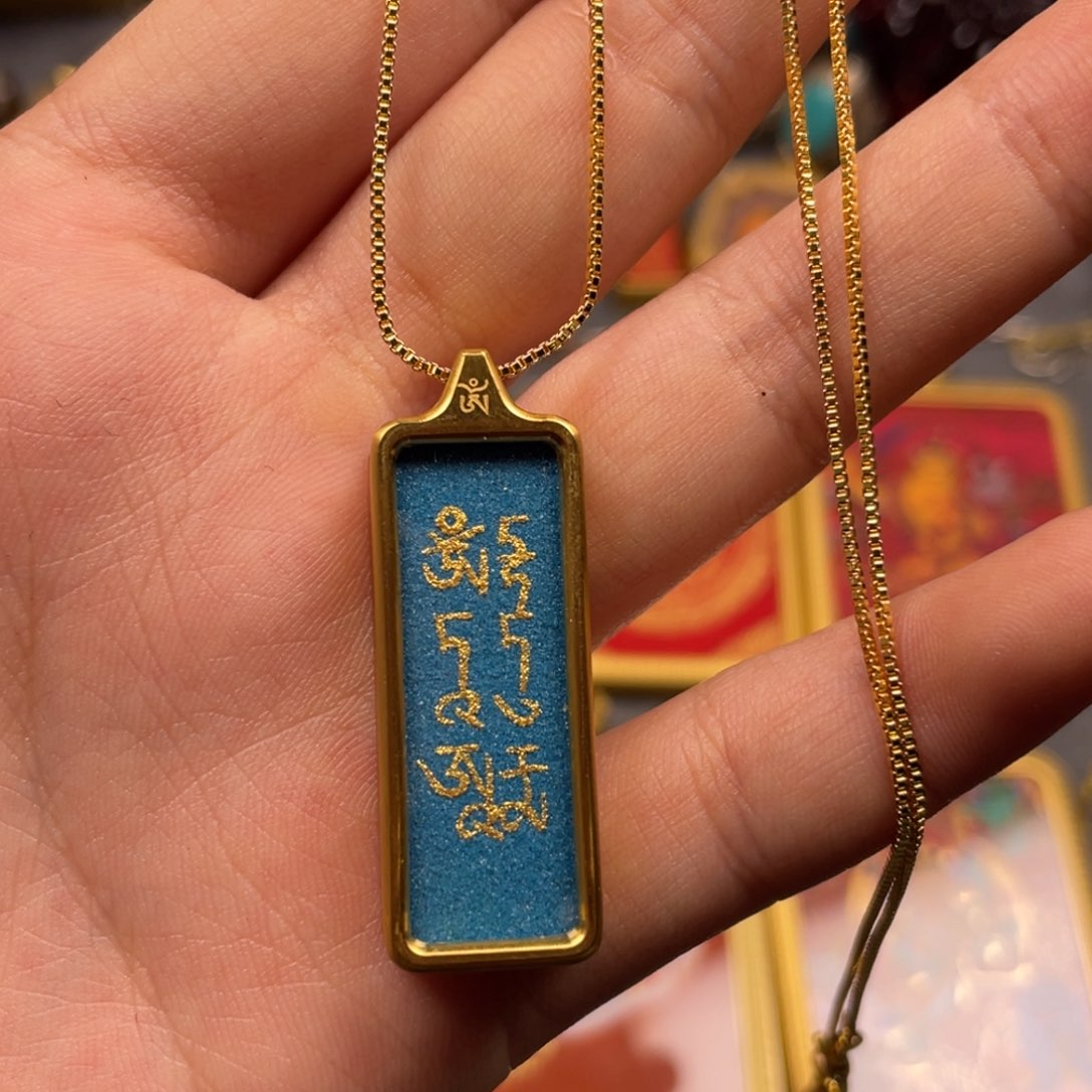 琉璃颈饰A**y唐卡手绘男女同款