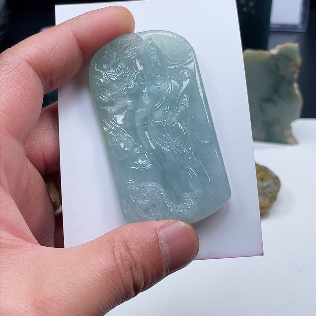 翡翠颈饰未镶嵌缅甸天然A货翡翠