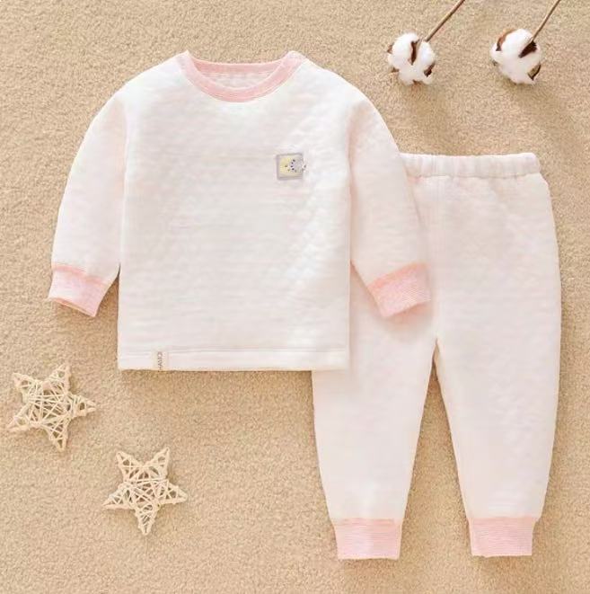 婴幼儿春秋休闲秋衣秋裤新生儿衣服居家保暖宝宝长袖套装可外穿