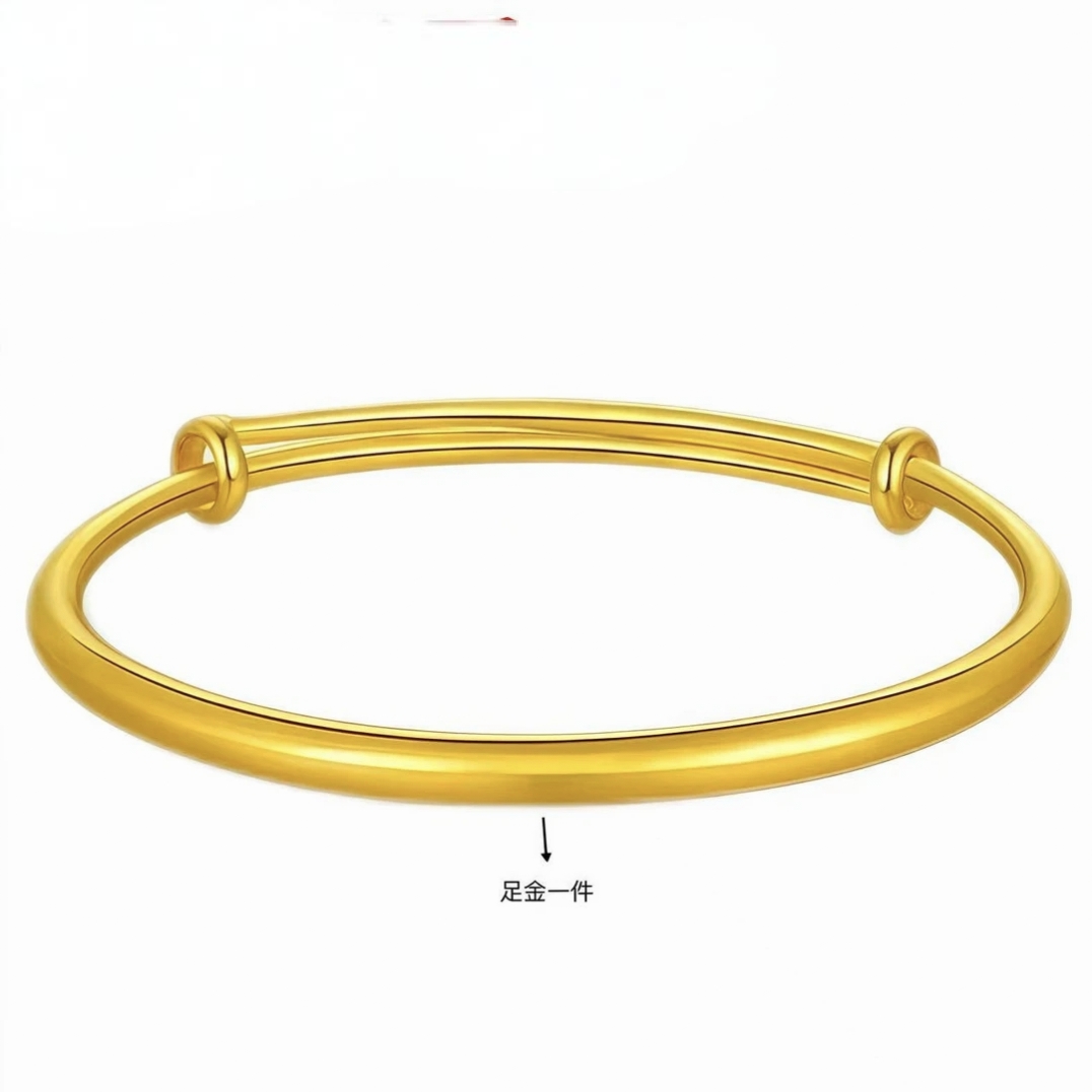 【小金姐专享】足金推拉素圈手镯QAZ379