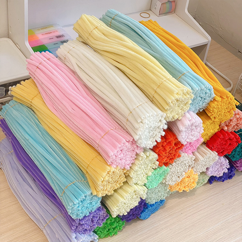 安绕加密扭扭棒自制花束diy材料包儿童益智手工制作特密加绒毛条