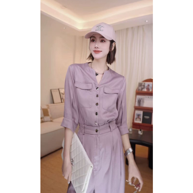 【娜美】NMN王火火&法式显瘦气质设计感时尚轻奢连体裤 26N0992