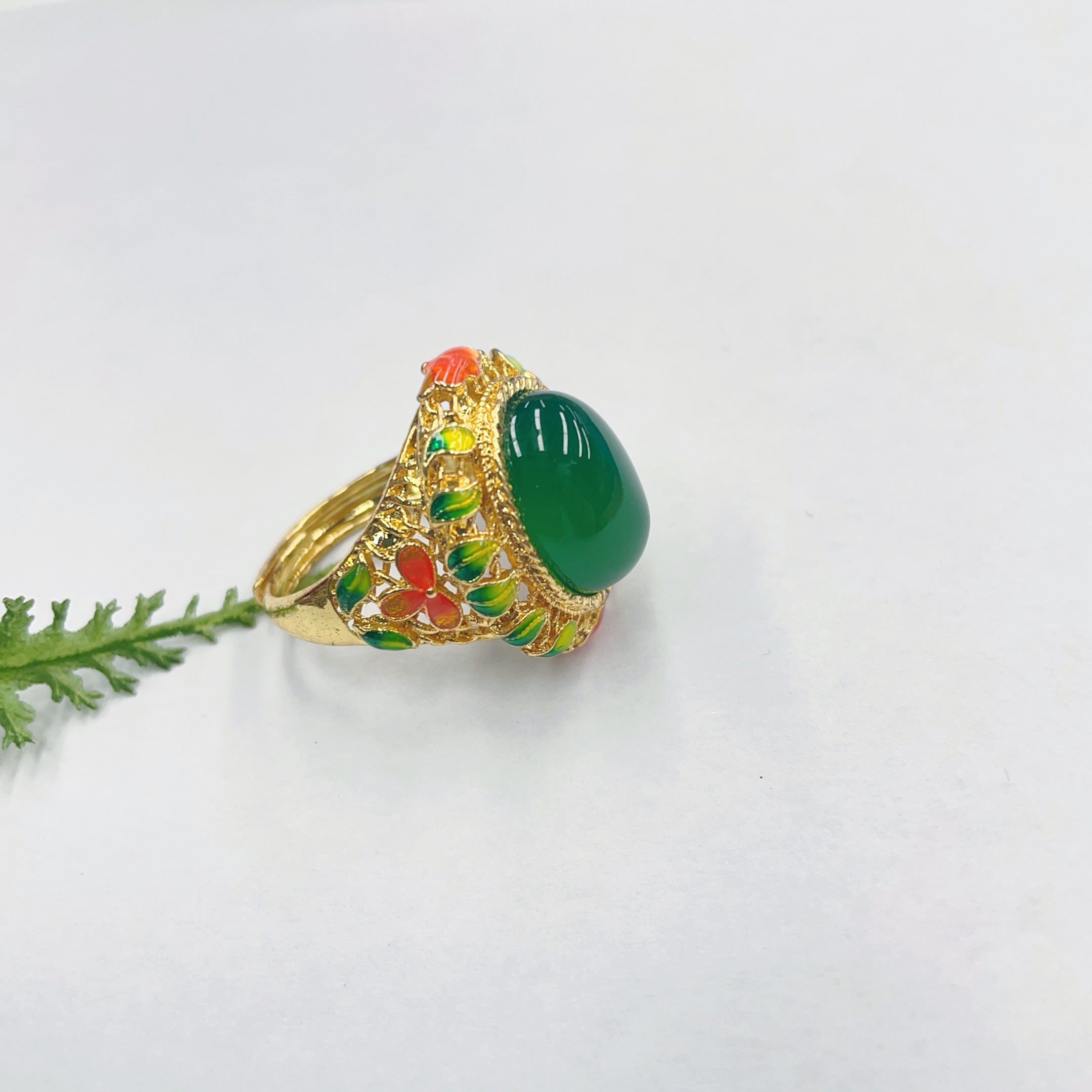 天然A货翡翠珠宝/保真戒指原创设计/高端经典/多样性发其一 x327