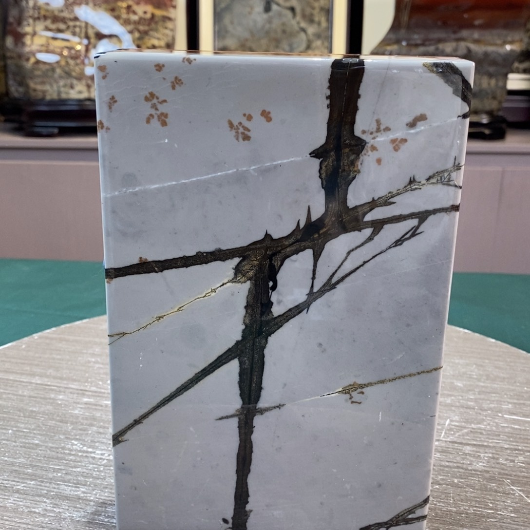 石材广西国画石草花石