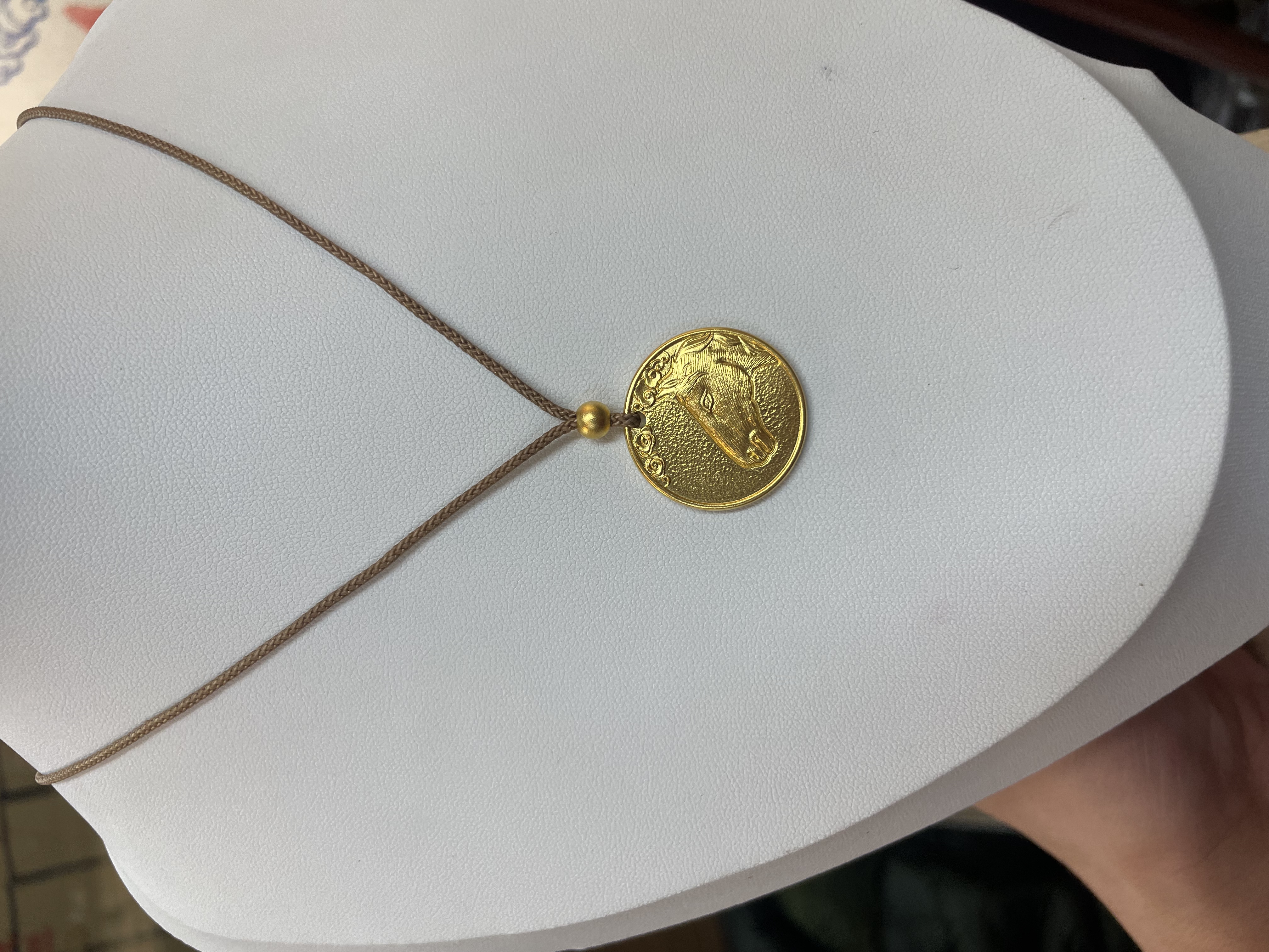 足金非遗手工纂刻马上有钱