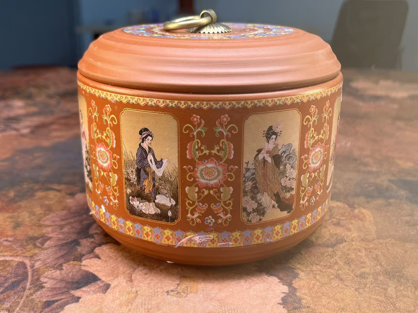 四大美人紫砂茶叶罐-5160-直播专享