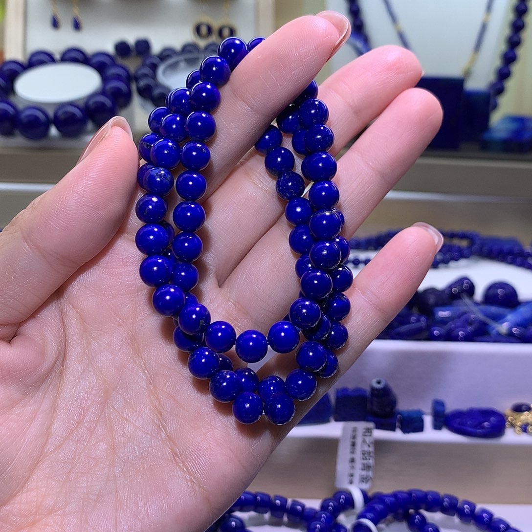 青金石未镶嵌天然原矿项链7m