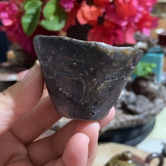 杯莲花杯 柴烧裸烧手作品