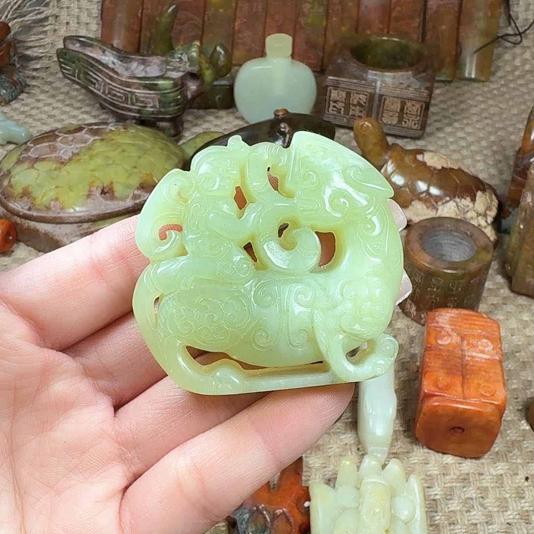 白玉菩提吊坠挂件