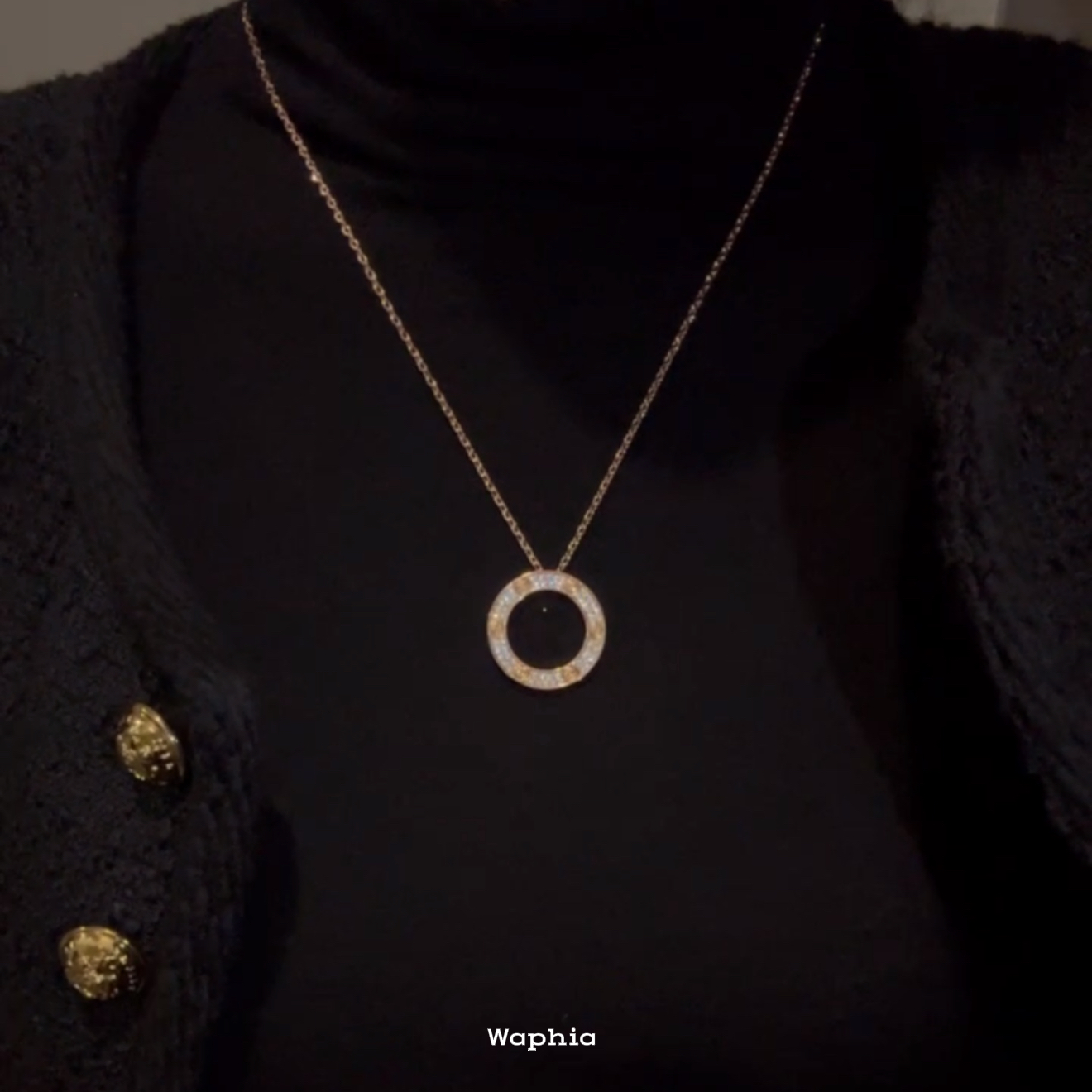 合金项链 Waphia经典时尚百搭轻奢【大饼项链】   CA009