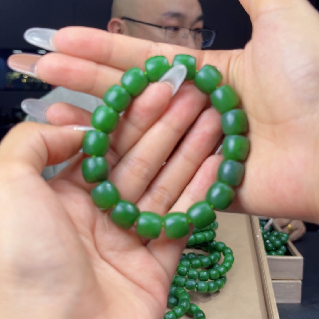 手链未镶嵌和田玉纯天然和田玉俄碧5号矿k12