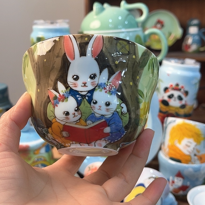 陶景德镇釉下手绘陶瓷 